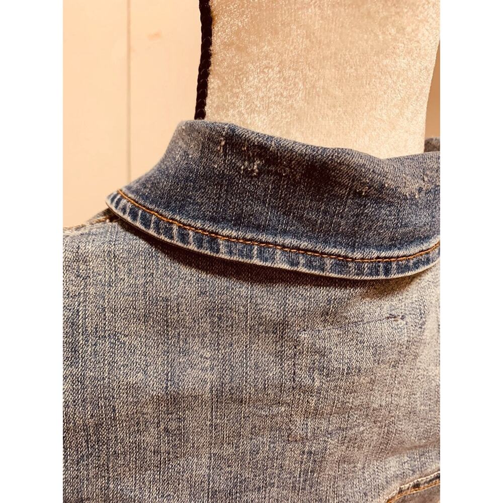 Papaya Design Cropped Denim Jean Jacket - Picture 6 of 11